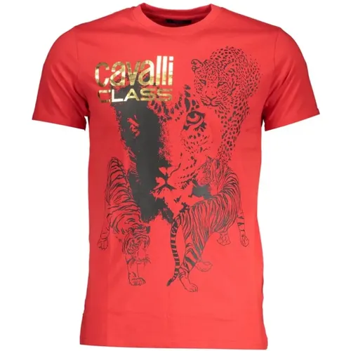 Druck Logo Rundhals T-Shirt - Cavalli Class - Modalova