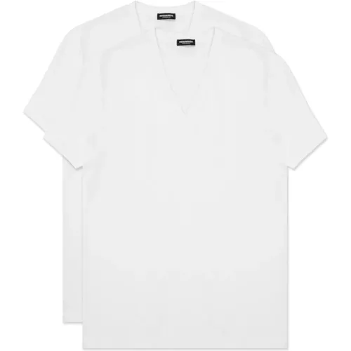 Plain 2 Pack Logo T-shirt , male, Sizes: M - Dsquared2 - Modalova