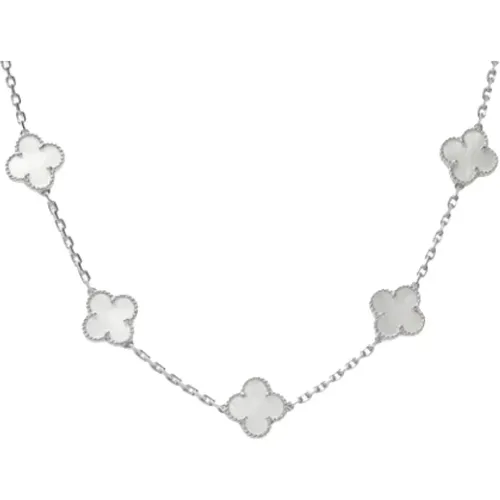 Pre-owned White Gold necklaces , female, Sizes: ONE SIZE - Van Cleef & Arpels Pre-owned - Modalova