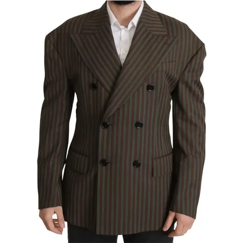 Blazers, male, , Size: L Stylish Men`s Blazer for Every Occasion - Dolce & Gabbana - Modalova