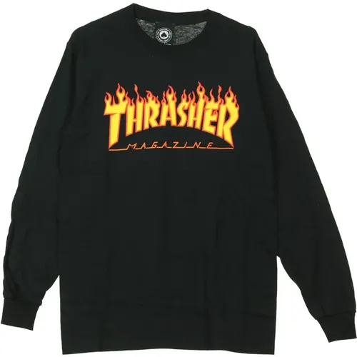 Long Sleeve Tops, male, , Size: XL Flame Long Sleeve Tee - Thrasher - Modalova