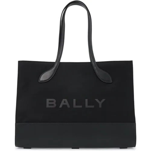 Nylon and Leather Tote Bag , female, Sizes: ONE SIZE - Bally - Modalova