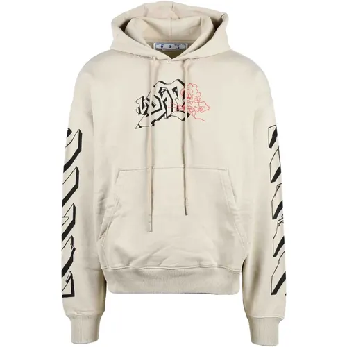 Hoodies, male, , Size: XL Mens Sweatshirt - Off White - Modalova