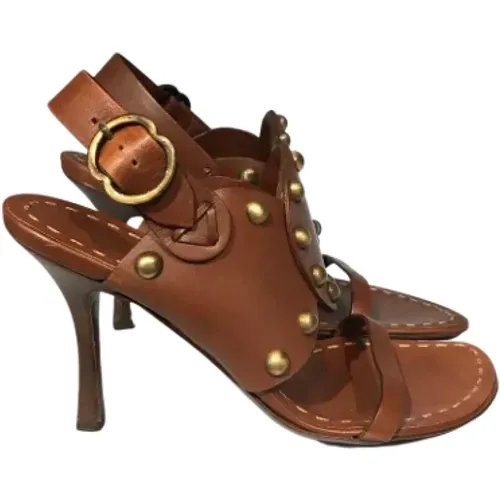 Pre-owned Leather sandals , female, Sizes: 3 1/2 UK - Celine Vintage - Modalova