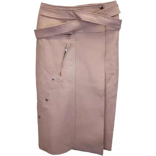 Pre-owned Skirts, female, , Size: S Pre-owned Leather bottoms - Alexander McQueen Pre-owned - Modalova