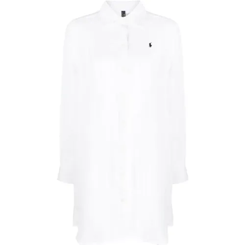 Weißes Leinen Polo Shirt - Ralph Lauren - Modalova