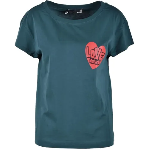 T-Shirt for Women , female, Sizes: M, S, 2XS, XS, L - Love Moschino - Modalova