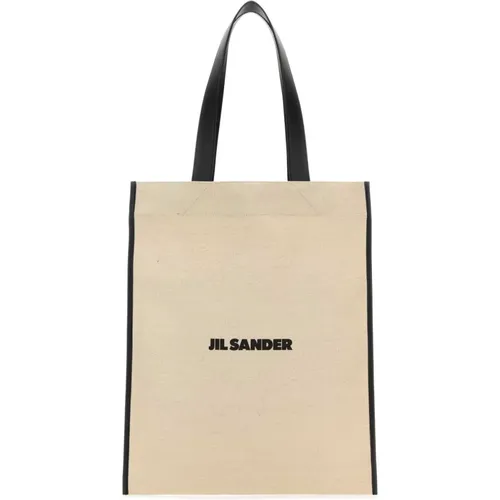 Tote Bags, female, , Size: ONE SIZE Canvas Shopping Bag - Jil Sander - Modalova