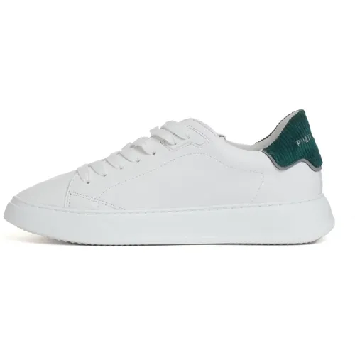 Sneakers, male, , Size: 10 US Temple Green Velvet Sneakers - Philippe Model - Modalova