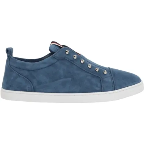 Denim Kalbsleder Sneakers Made in Italy - Christian Louboutin - Modalova