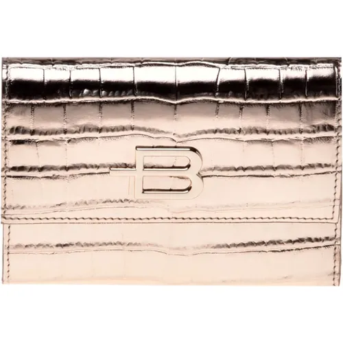 Wallet in platinum laminated crocodile - Baldinini - Modalova