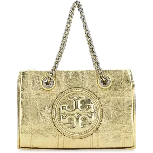 Metallic Mini Chain Tote Bag , female, Sizes: ONE SIZE - TORY BURCH - Modalova