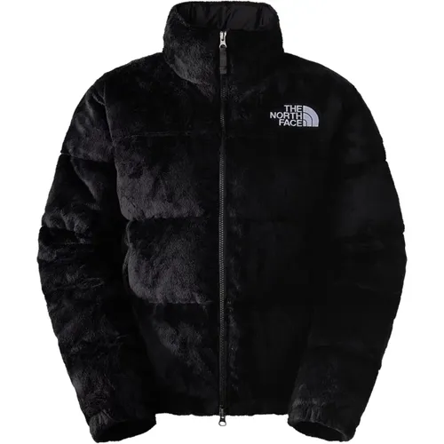 Velour Nuptse Jacke , Damen, Größe: L - The North Face - Modalova