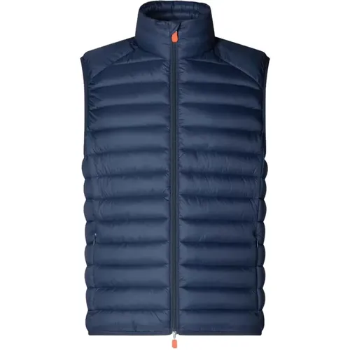 Vests, male, , Size: XS Navy Adam Vest - Stylish and Versatile - Save The Duck - Modalova