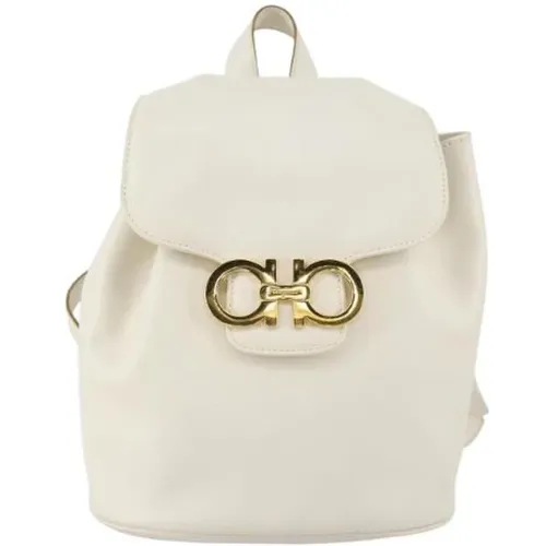 Pre-owned Backpacks, female, , Size: ONE SIZE Pre-owned Leather Backpack - Salvatore Ferragamo Pre-owned - Modalova