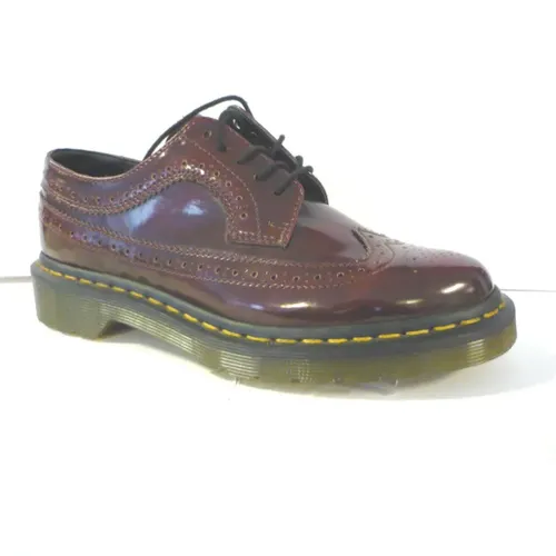 Laced Shoes, male, , Size: 7 US Burgundy Glossy Shoes - Dr. Martens - Modalova