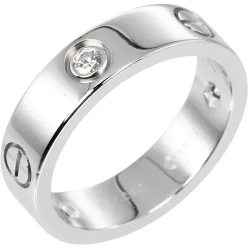 Pre-owned Jewellery, female, , Size: ONE SIZE Pre-owned White Gold rings - Cartier Vintage - Modalova