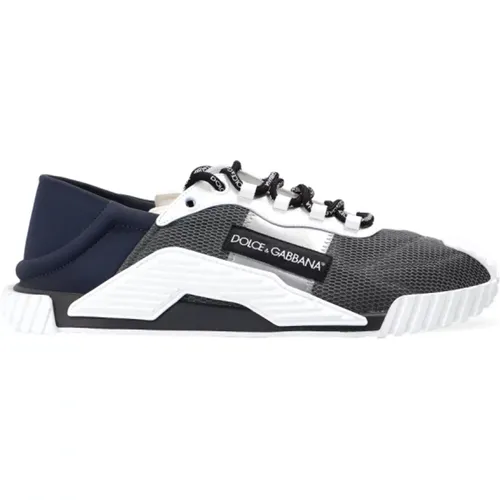 Logo-patched Sneakers , male, Sizes: 8 UK - Dolce & Gabbana - Modalova
