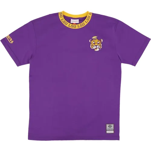 T-Shirts, male, , Size: XL LSU Tigers Logo Tee - Mitchell & Ness - Modalova