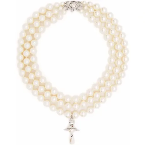 Pearl Orb Crystal Necklace , female, Sizes: ONE SIZE - Vivienne Westwood - Modalova