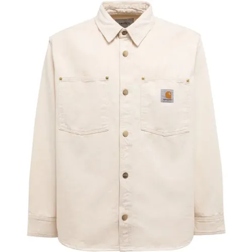 Logo Cotton Button-Up Shirt , male, Sizes: L - Carhartt WIP - Modalova