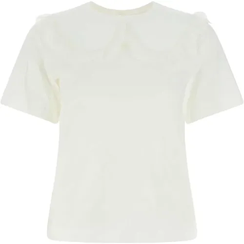 Weiße Baumwoll-T-Shirt - See by Chloé - Modalova
