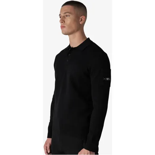 Klassischer Schwarzer Strickpullover für Herren , Herren, Größe: L - Quotrell - Modalova