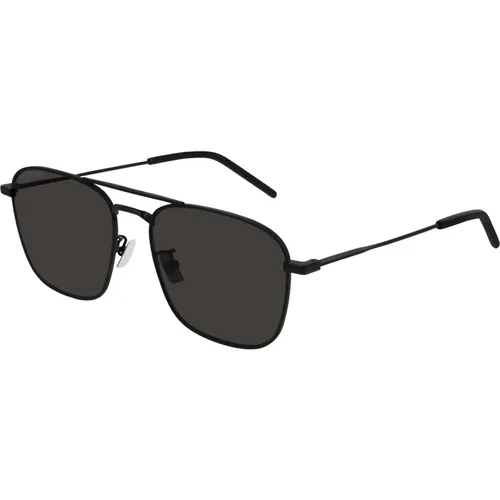 Black/Dark Grey Sunglasses SL 309 , unisex, Sizes: 56 MM - Saint Laurent - Modalova