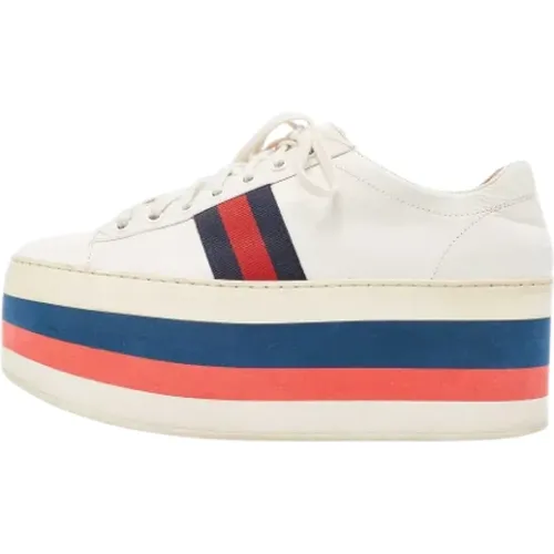 Pre-owned Sneakers, female, , Size: 9 US Pre-owned Leather sneakers - Gucci Vintage - Modalova