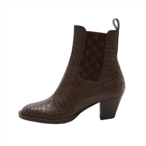 Pre-owned Leather boots , female, Sizes: 4 UK - Fendi Vintage - Modalova