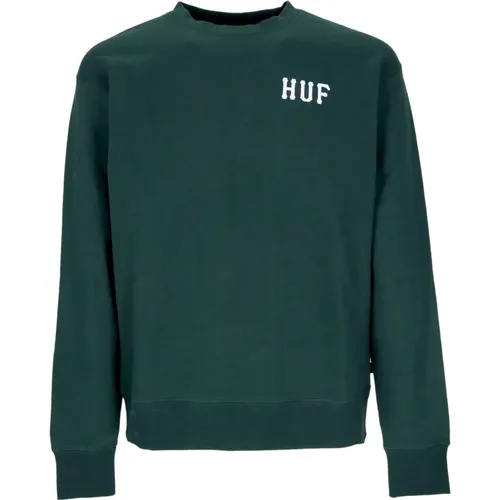 Sweatshirts, male, , Size: XL Forest Crewneck Sweatshirt with Logo - HUF - Modalova