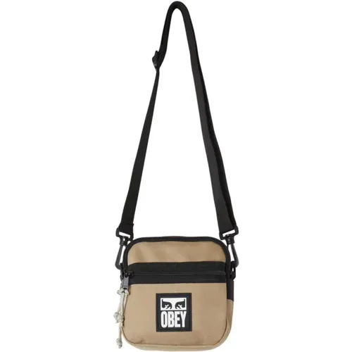 Messenger Bags, male, , Size: ONE SIZE Caramel Brown Messenger Bag - Obey - Modalova