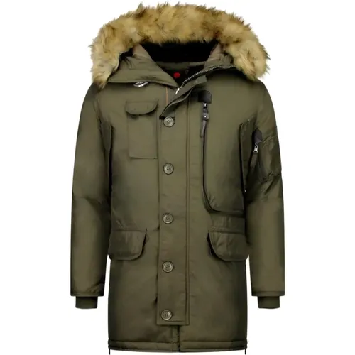 Winterjacken online Herren - Parka mit Kunstpelzkragen , Herren, Größe: XL - True Rise - Modalova