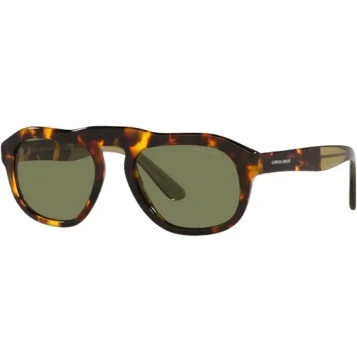 Braune Acetat Sonnenbrille Ar8173-50922A , Herren, Größe: 52 MM - Giorgio Armani - Modalova