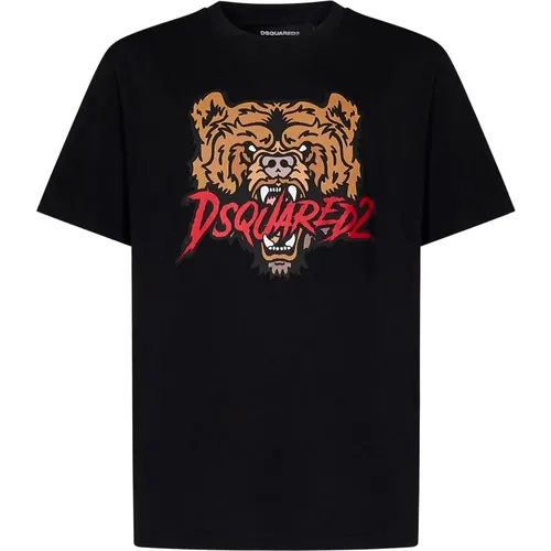 Graphic Print T-Shirt Cool Fit , male, Sizes: L, XL, S - Dsquared2 - Modalova