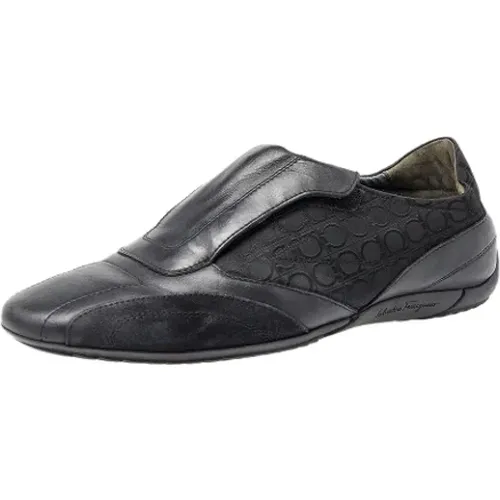 Pre-owned Flats, female, , Size: 12 US Pre-owned Canvas flats - Salvatore Ferragamo Pre-owned - Modalova