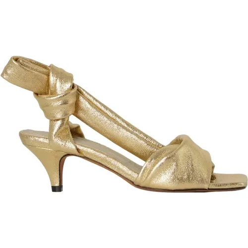 Gold Lace-up Shoes , female, Sizes: 4 UK - Toral - Modalova