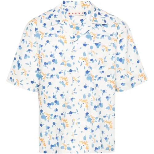 Dotted Lily Shirt , male, Sizes: L, S, M, XL - Marni - Modalova