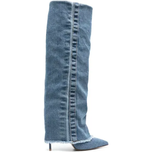 Andy 120mm Frayed Edge Boots , female, Sizes: 6 UK, 5 UK, 4 UK - Le Silla - Modalova