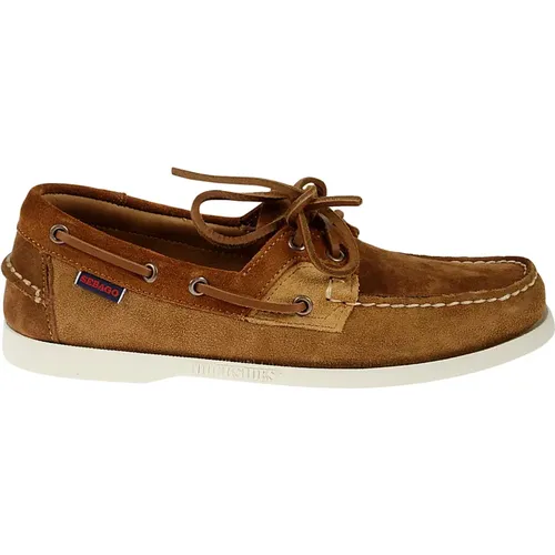 Sailor Shoes, male, , Size: 6 US Suede Moccasins with Leather Insole - Sebago - Modalova