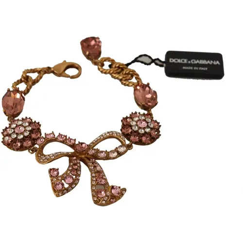 Goldenes Crystal Charm Armband - Dolce & Gabbana - Modalova
