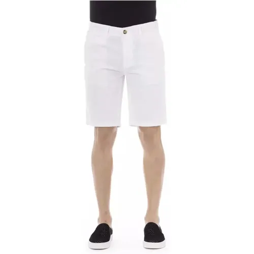 Weiße Baumwoll-Bermuda-Shorts für Männer , Herren, Größe: M - Baldinini - Modalova