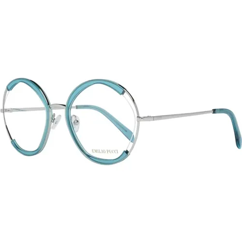 Glasses, female, , Size: ONE SIZE Stylish Turquoise Women Optical Frames - EMILIO PUCCI - Modalova