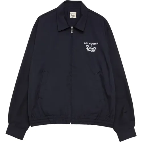 Light Jackets, male, , Size: L Cotton shirt collar jacket with logo - Roy Roger's - Modalova