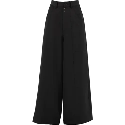 Weite Hose, Maxi Taschen Fließende Hose , Damen, Größe: S - Maison Margiela - Modalova