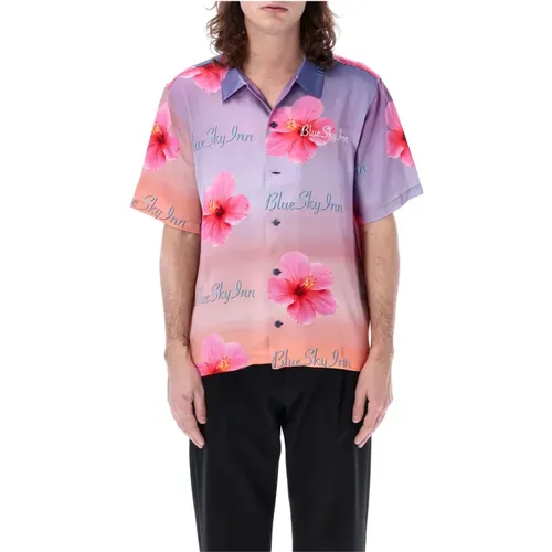 Sunset Lotus Shirt , male, Sizes: S - Blue Sky Inn - Modalova