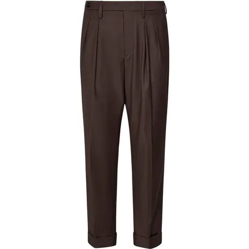 Pleated Trousers Aw24 , male, Sizes: W32, W36, W38, W33, W34, W31, W35 - Michael Coal - Modalova