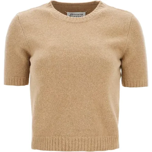 Woll-Crewneck-Sweater mit vier Stichen , Damen, Größe: S - Maison Margiela - Modalova