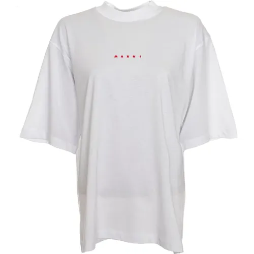 Lässiges Oversized T-Shirt , Damen, Größe: XS - Marni - Modalova