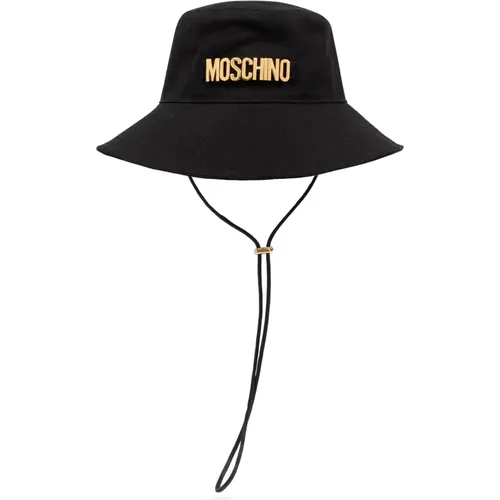 Hats, unisex, , Size: ONE SIZE Bucket hat with logo - Moschino - Modalova